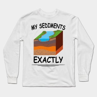 My Sediments Exactly - Funny Geologist Geology T-Shirt Long Sleeve T-Shirt